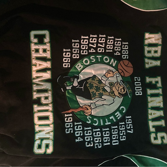 Vintage suede Men’s 2008 Celtics Championship Letter Jacket - XXL